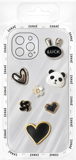 Zanaé Embossed 3d Stickers Smartphones Pearl Bunny Case Decorative Patterns Gold