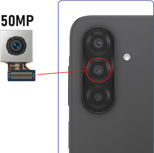 Clappio Rear Camera Samsung Galaxy A17 5g 4g Main Sensor 50mp Black