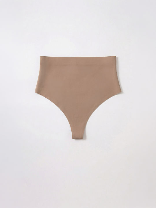 The Lady Slip Σύσφιξης Χωρίς Ραφές Καφέ