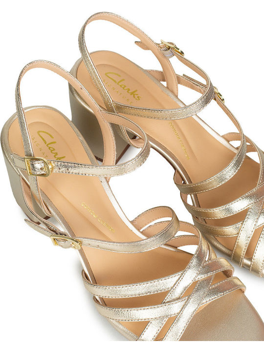 Ezoria Strap Sandals Gold