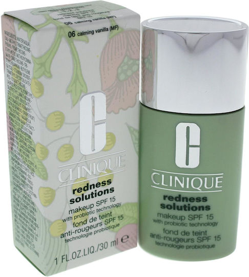 Clinique Redness Solutions Mov/alb SPF15 06 Vanilie calmantă 30ml