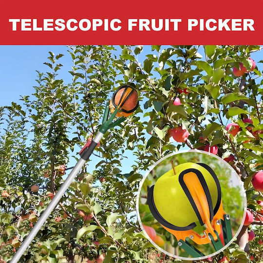 Fruit Collector for Tree Fruits Telescopic Pole 138-219cm 3 Levels Oem