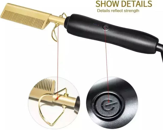 Andowl Ceramic Electric Brush for Straightening Hair and Beard