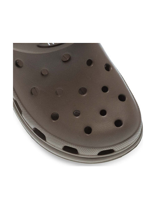 Luofu Damentag Holzschuhe Braune