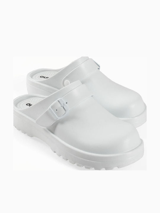 Sabino Men's White Clogs