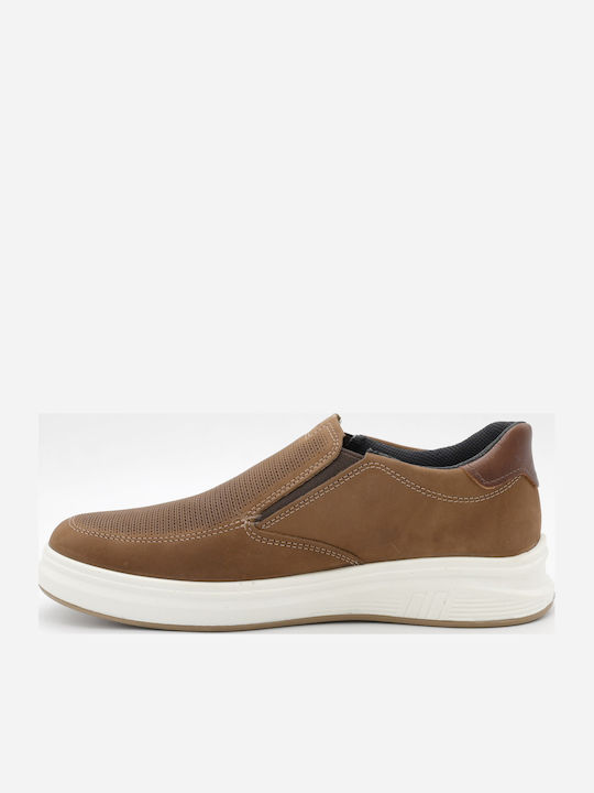 Δερμάτινα Ανδρικά Slip-On Καφέ