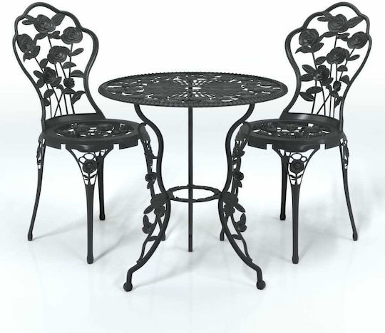 Dining Set 3 Pieces Black