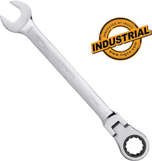 Ingco Set of Ratchet Polygon Wrenches with Sizes from 8mm to 19mm 8 Pieces