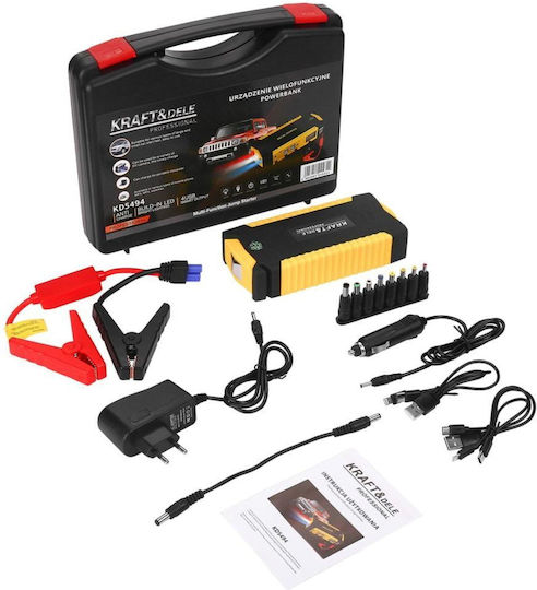 Kraft & Dele Starter Portabil Baterie Auto cu Banca de Alimentare USB Obiectiv