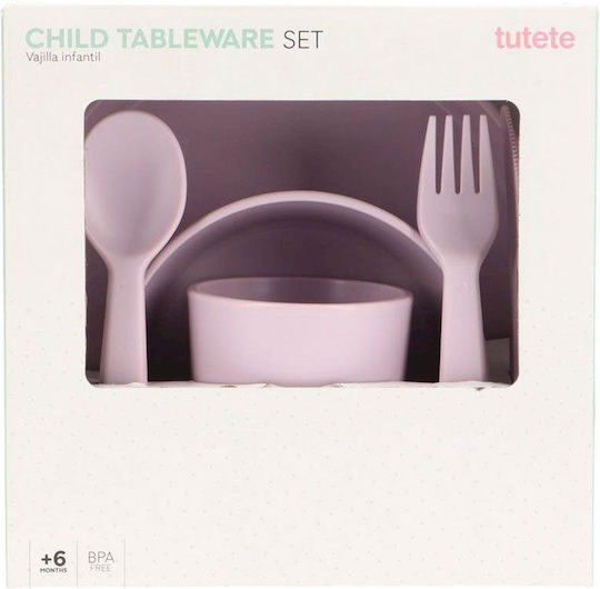 Tutete Tutete Baby & Kids Feeding Set from Plastic Purple 6 Pieces
