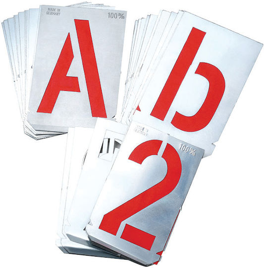 Set Metal Templates 80 Mm Letters A-z Gravurem 7000800b
