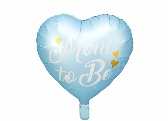 Μπαλόνι Καρδιά Foil Γαλάζιο Mom to Be 35εκ.