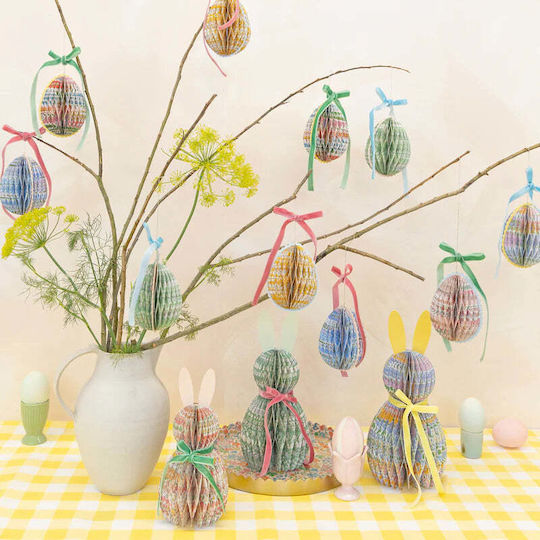 Hanging Honeycomb Egg Decorations Liberty 6 Pieces