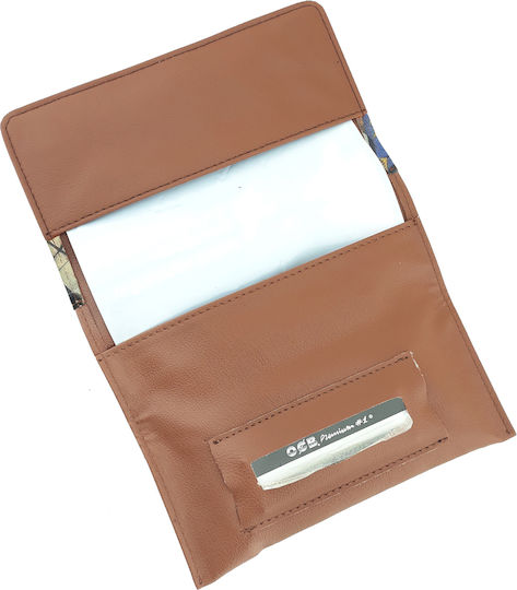Pera Tobacco Pouch Made of Artificial Leather Handmade with Magnetic Closure POUCH Brown