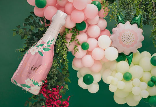 Balloon Foil Jumbo Multicolour Champagne "Bride to Be" 108.5cm