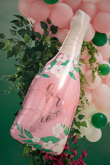 Balloon Foil Jumbo Multicolour Champagne "Bride to Be" 108.5cm