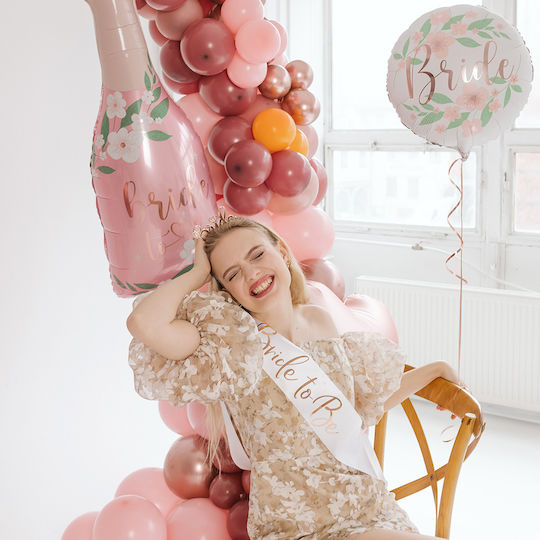 Balloon Foil Jumbo Multicolour Champagne "Bride to Be" 108.5cm