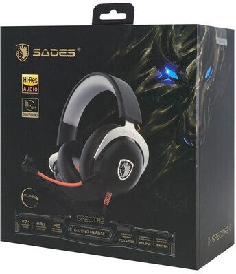 Sades Spectre Über Ohr Gaming-Headset mit USB-Konnektivität für Nintendo Switch / PC / PS4 / PS5