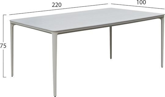 Sintered Τραπεζαρίας Μπεζ 220x100x75εκ. Sintered Τραπεζαρίας Μπεζ 220x100x75εκ.