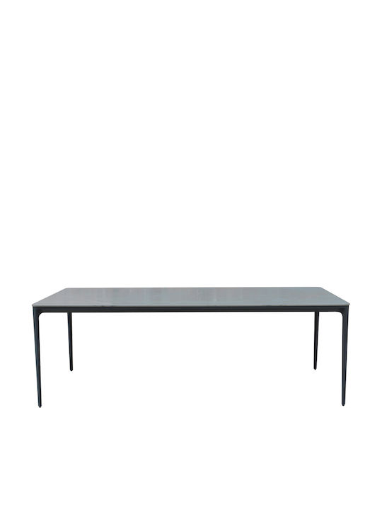 Stad Τραπέζι Τραπεζαρίας Αλουμινίου Γκρι 220x100x75εκ.