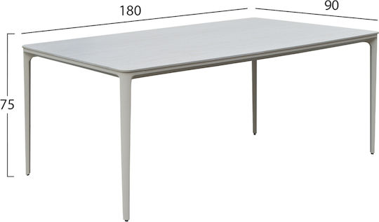 Stad Τραπεζαρίας Μπεζ 180x90x75εκ. Stad Τραπεζαρίας Μπεζ 180x90x75εκ.