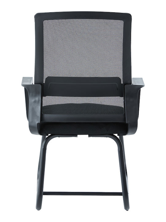 Visitor Chair Palma with Arms in Black Colour 46x52x94cm