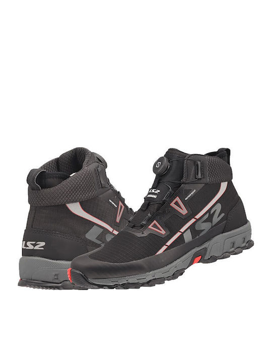 LS2 Trekker WP Männer Motorradstiefel Wasserdicht Schwarze