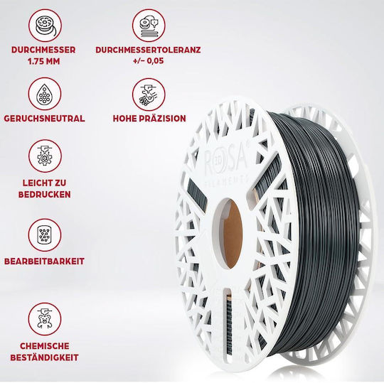 Rosa3D Filament Pentru Imprimante 3D PETG 1.75mm Alb 1kg 1 Bucată Bobină