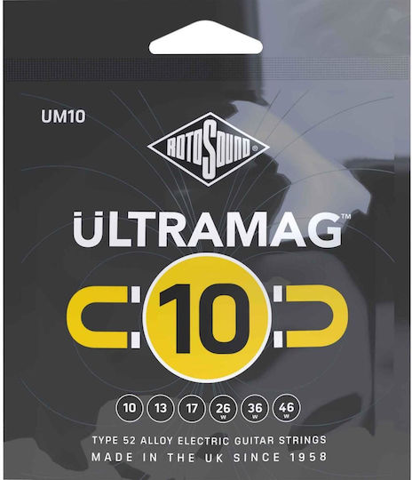 Rotosound Ultramag Einstellen E-Gitarrensaiten Synthetischer Kern 10 - 46 Zoll Regular