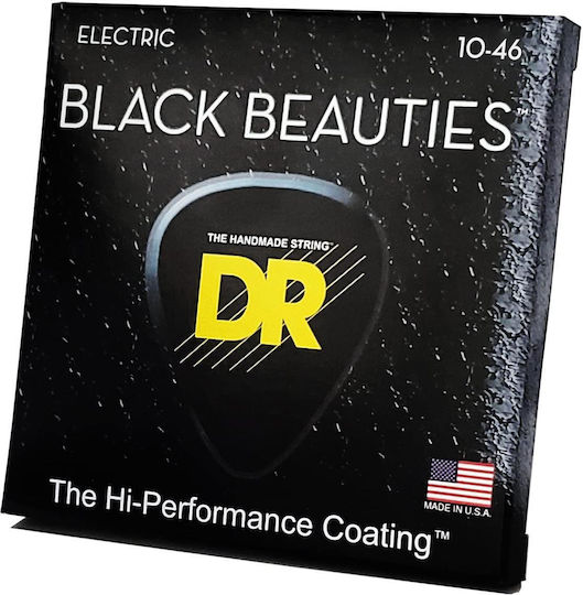 Dr Strings Black Beauties Bke-10 Electric Guitar Strings 010 046 Medium