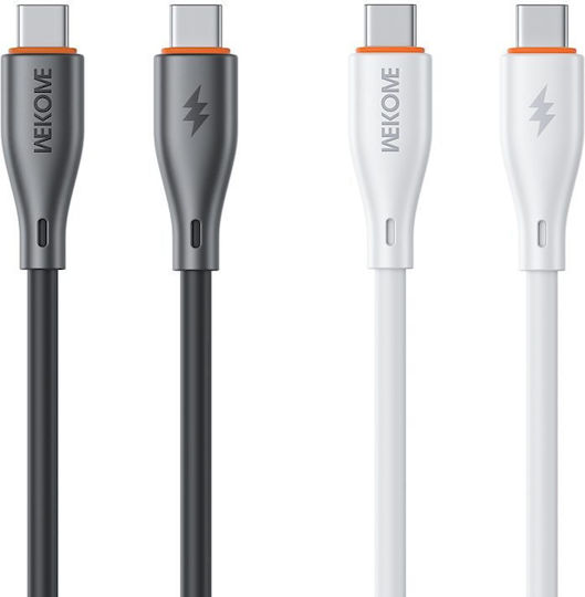 WK USB 2.0 Cable USB-C male - USB-C 65W PD Μαύρο 1m 250913