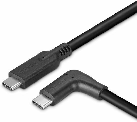 Lindy USB 2.0 Cable USB-C male - USB-C 60W PD Μαύρο 0.5m 32017