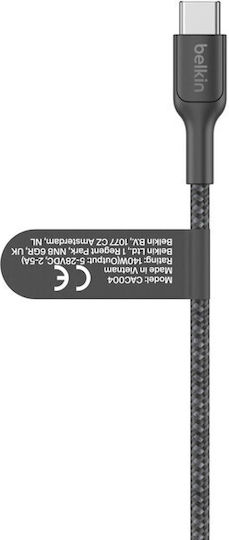 Belkin USB 2.0 Cable USB-C male - USB-C 140W Μαύρο 1.5m CAC004hq1.5MBK