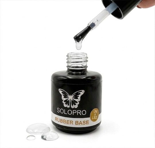Solo Pro Clear Base Coat for Semi-Permanent Nail Polish Rubber 15ml