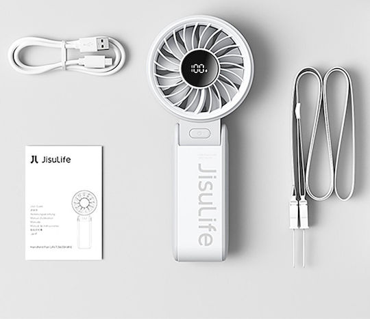 JisuLife Handheld Fan USB Rechargeable 3600mAh Folding 5W Gray