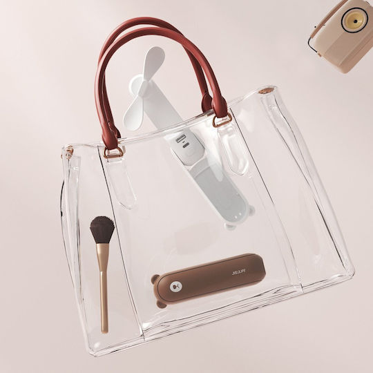 JisuLife Plus Portable Ανεμιστηράκι Χειρός USB Αναδιπλούμενο 2W Καφέ