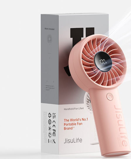 JisuLife Handheld Fan Life4 3600mAh Tragbarer USB Fan Rosa