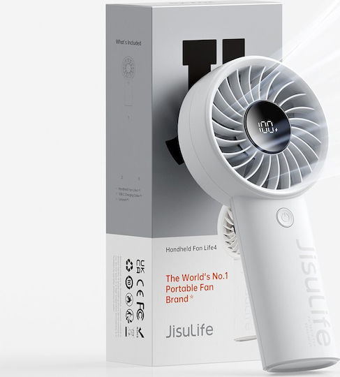 JisuLife Вентилатор Чанта За Ръка USB Акумулаторен 3600mAh 5W Сив