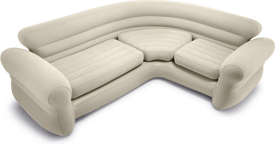Intex Intex Camping-Luftmatratze Einzel mit Handpumpe Corner Sofa 257x76x76cm Beiges
