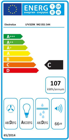 Electrolux Hotă Tip Coș de Fum 150cm Neagră