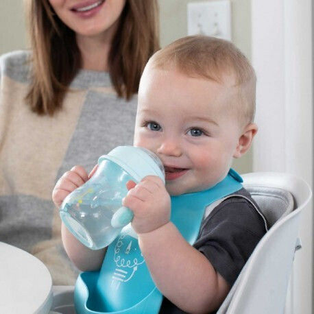 Chicco Transition Εκπαιδευτικό Μπιμπερό Πλαστικό με Λαβές Μπεζ για 4m+