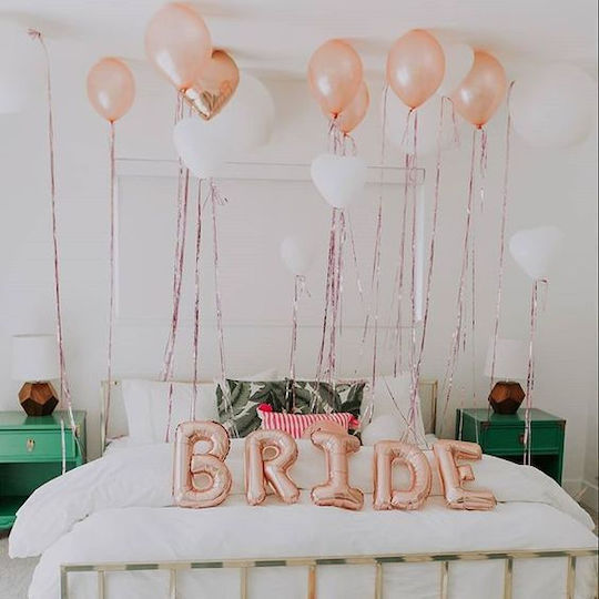 Set of 5 Balloons Foil Rose Gold Letters Mini 40cm