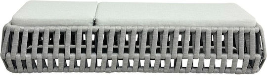 Woodwell Ξαπλώστρα Παραλίας Γκρι Αλουμινίου 75x195x42εκ.