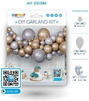 DIY Glänzende Ballongirlande 65 Stück