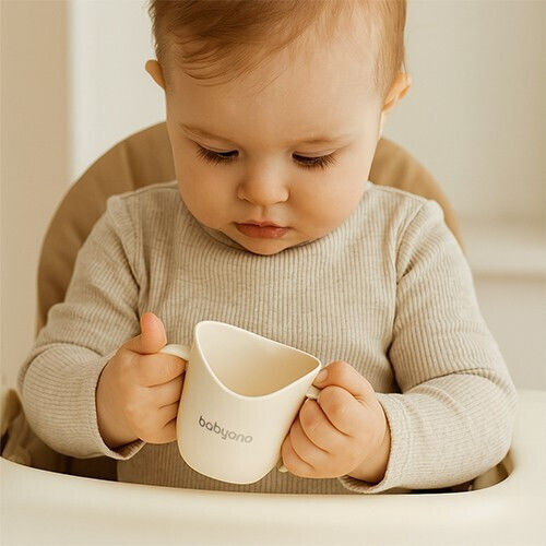 Babyono Baby Cup made of Plastic Beige 120ml for 6m+m+
