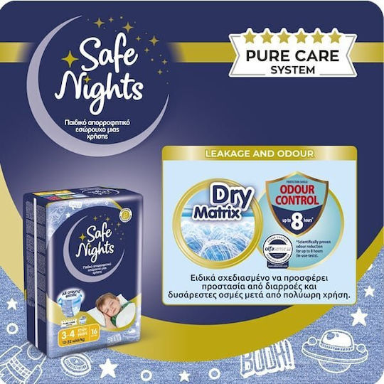 Safe Nights Safe Nights Windelhosen für 12-22kg 16 Stück
