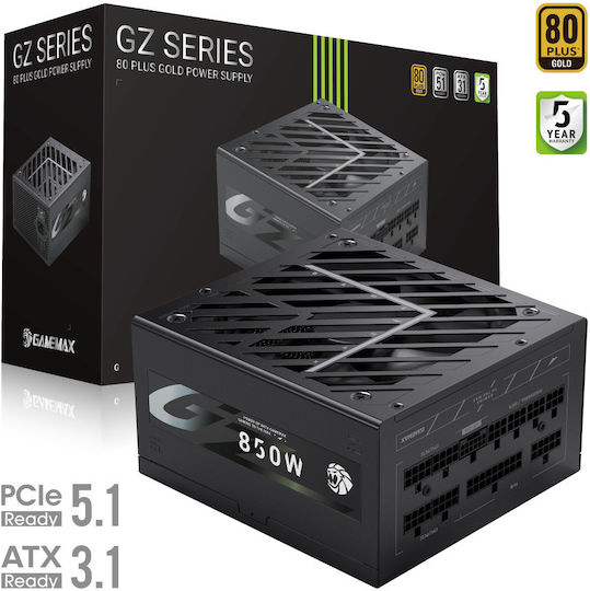 GameMax GZ 850G 850W Μαύρο Τροφοδοτικό Υπολογιστή Full Modular 80 Plus Gold
