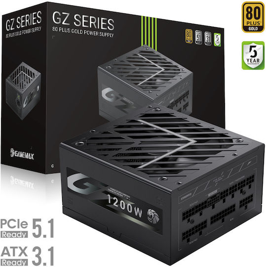 GameMax GZ 1200G 1200W Μαύρο Τροφοδοτικό Υπολογιστή Full Modular 80 Plus Gold