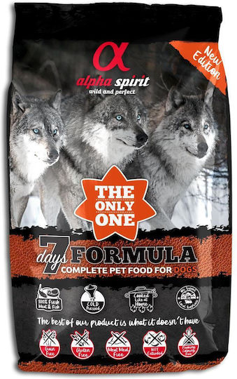Alpha Spirit 7 Days Formula 3kg Dry Food Grain-Free & Gluten-Free for Senior Dogs with Fish and Meat