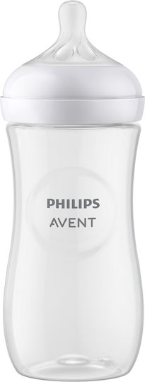 Philips Plastic Baby Bottle Natural Response Anti-colic with Silicone Teat for 6+ Months White 330ml